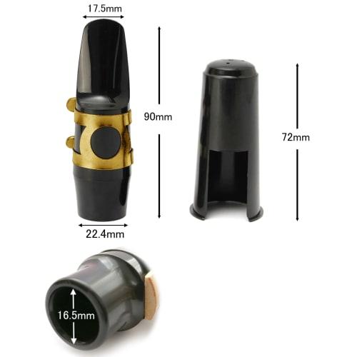 akindou E-flat Alto Saxophone Mouthpiece with 2 Reeds and 2 Mouth Cushions (Gold Ligature) for Jazz