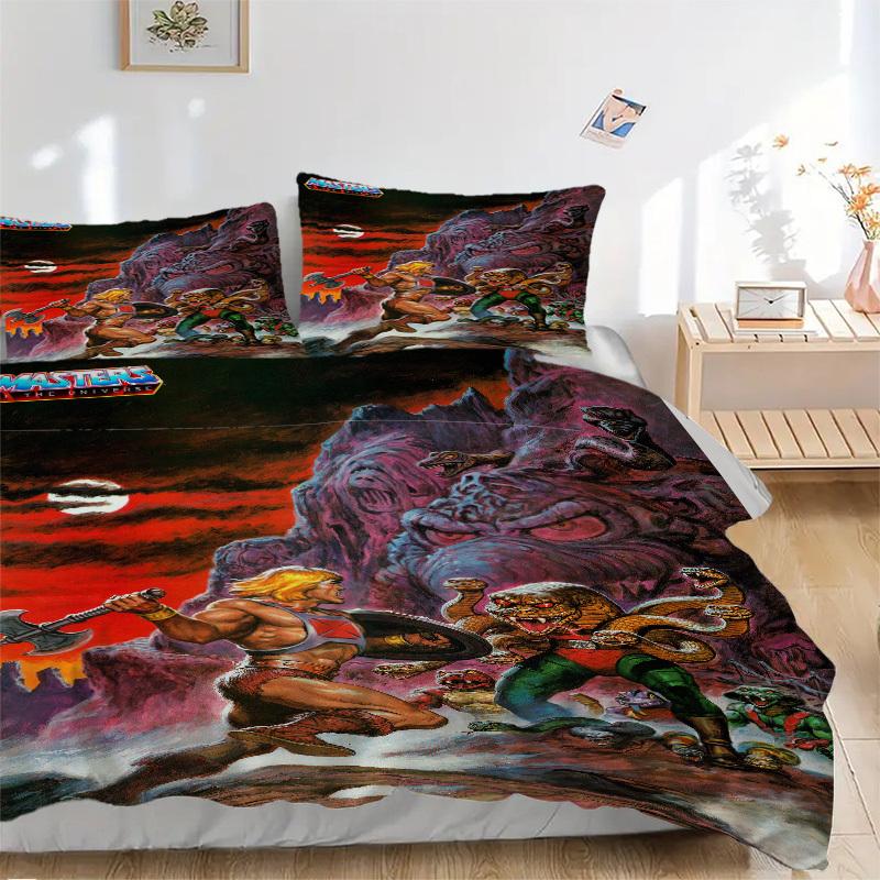 

Masters of the Universe Origins Bedding Set Comforter Cover Gift for Bedroom,Includes 1 Cover and 2 Pillowcases, No InsertB224 135x200cm