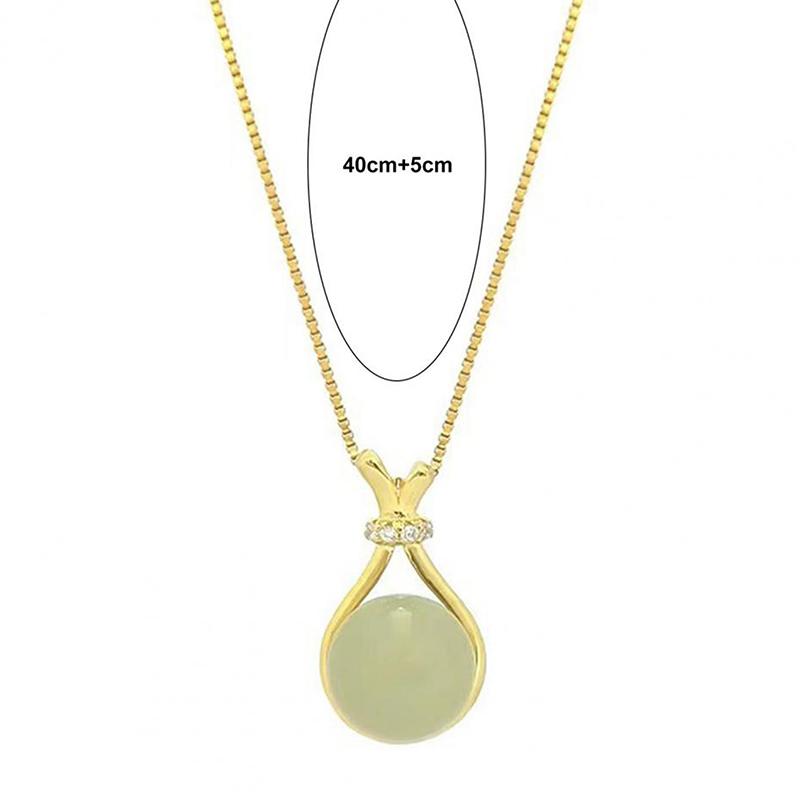 18K zlatý náhrdelník Hetian Jade Kovové neposkvrněné dámské doplňky Šperky