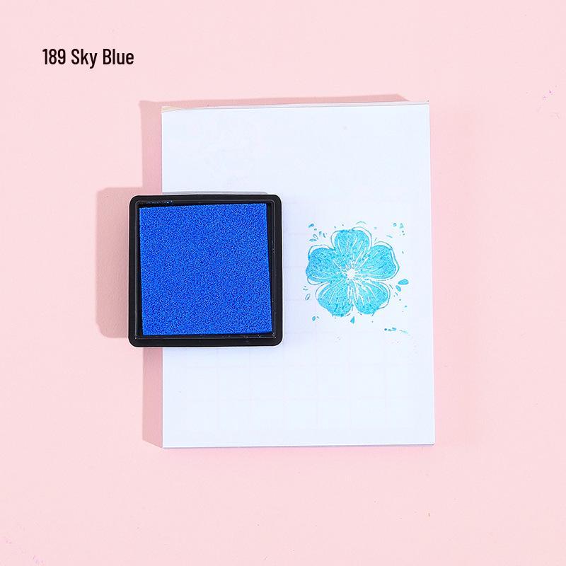 20-Color Children s Educational Finger Paint Ink Pad, 4x4cm, for DIY Stamping and Painting Activities небесно-голубой
