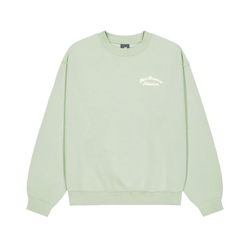 New Balance Sweatshirts Women s Green Crew Neck Moderate WT53516-GAS L