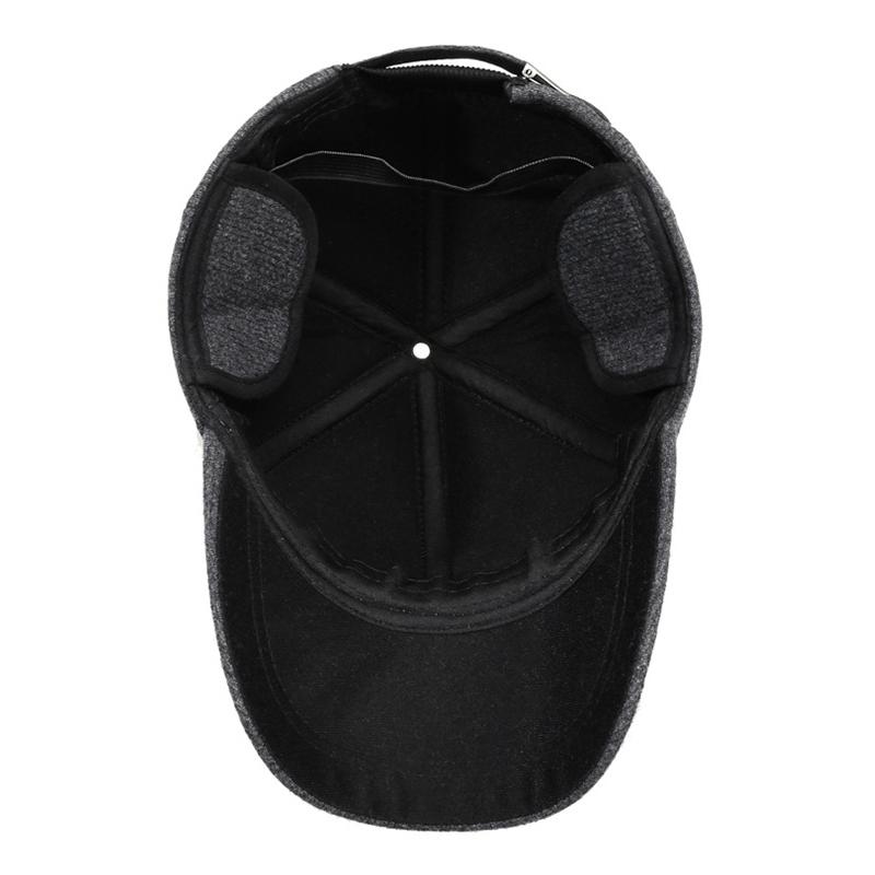 Men's Winter Warm Cap Dad Grandpa Cotton Hat Autumn Ear Protection Baseball Cap