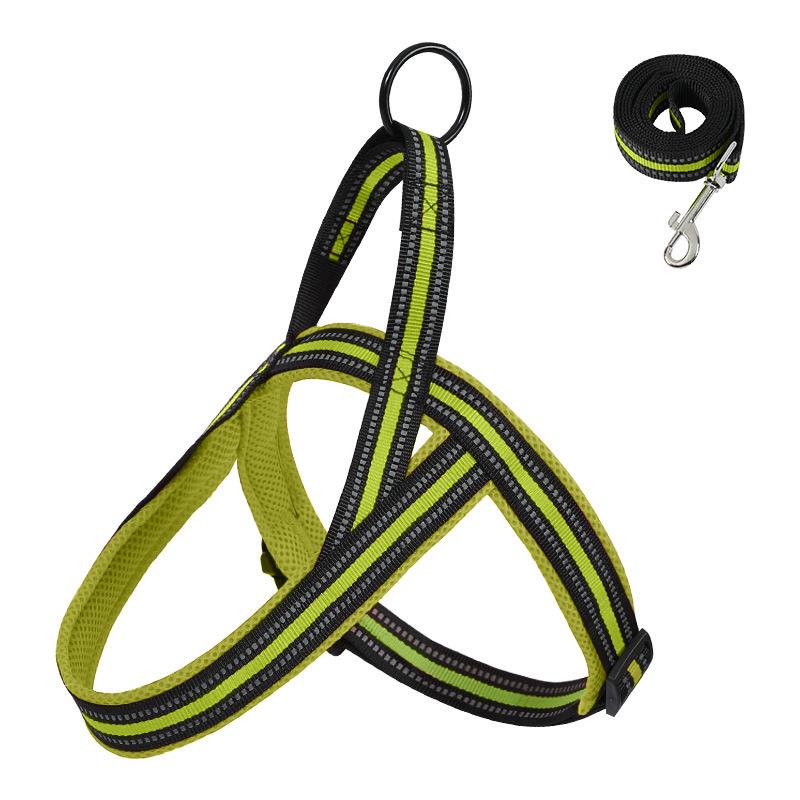 Reflective Breathable Dog Harness and Leash Set for Small to Medium Dogs