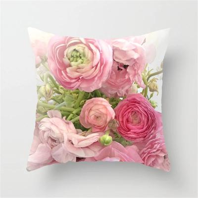 Rosa Rose Blumenmuster Dekorative Kissen Kissenbezug Polyester Kissenbezug Dekokissen Sofa Dekoration Kissenbezug 87