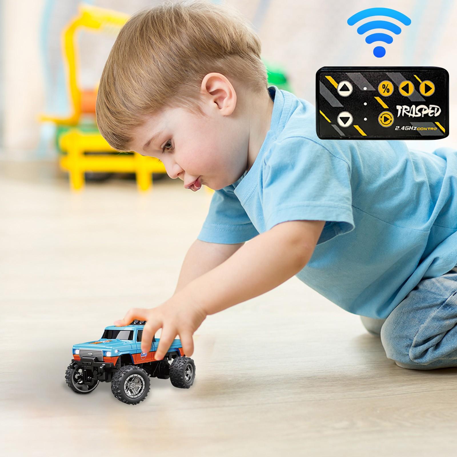 

Радиоуправляемый грузовик, Радиоуправляемый полугрузовик с прицепом, Радиоуправляемый грузовик 1/64 масштаб сплава, 2025 Новый Радиоуправляемый грузовик, 2.4 ГГц пульт дистанционного управления, Для детей Подарки One Size небесно-голубой