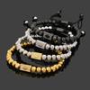 Luxury Stainless Steel Beads Crown Charms Man Bracelets Handmade Jewelry Gift