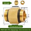 Copper Union with Inner/Outer Threads, Double Inner Thread Water Heater Connector Tee/Elbow Nipple, 46mm & 1" Thread, Different Diameters.
