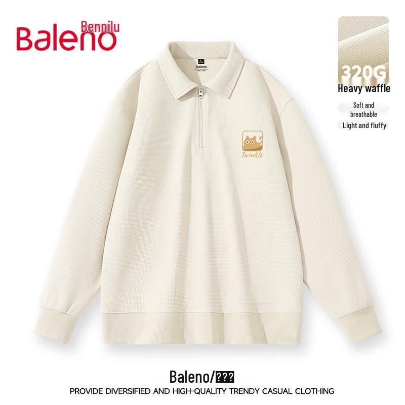 Baleno Men's Heavyweight Waffle Half-Zip Sweatshirt
