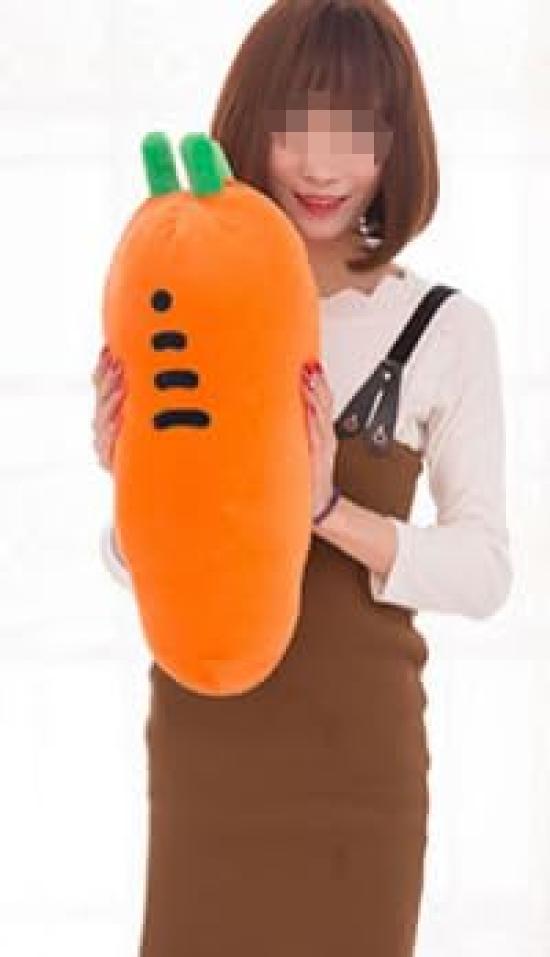 Carrot Cushion Hugging Pillow Nap Pillow Vegetable Fluffy Plush Funny Goods Event Gift Cute Ninjin Orange 4016