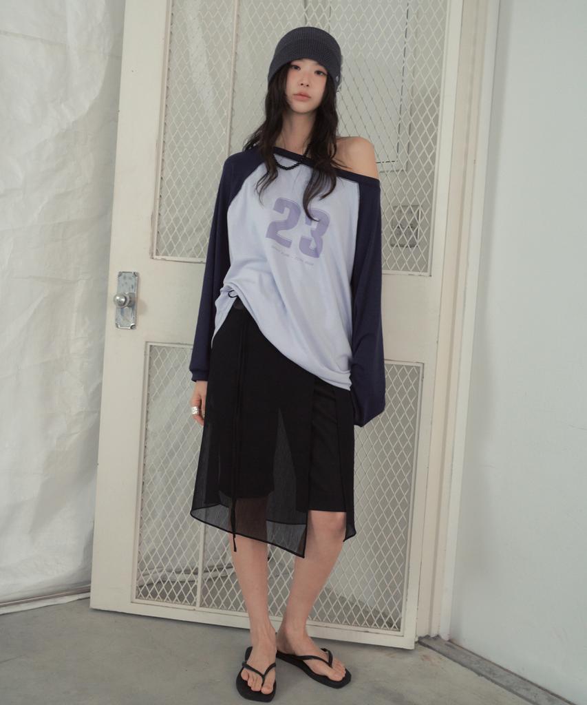 CITTA Number 23 Raglan Off-Shoulder T-Shirt_Ctt3002(Sky Blue)