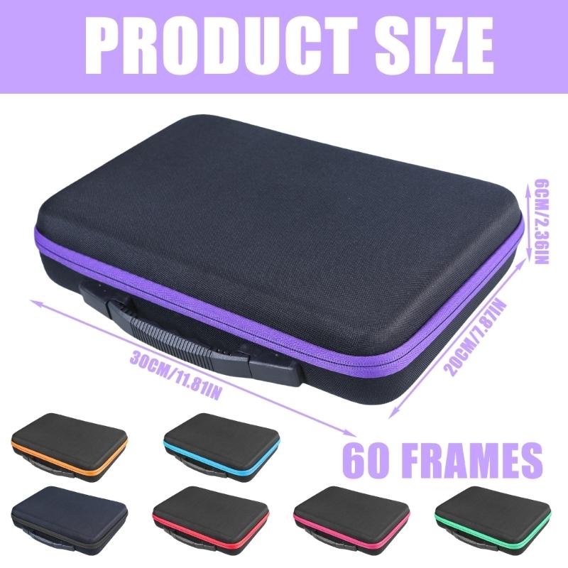 Essential Oil Carrying Case For 60 Bottles 5-10ML Roller Storage Organized EVA Protective Bag for Home and Travel Use