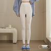 Women's Spring 2026 High-Waist Gray Leggings - Stretchy, Slimming, Simple, and Skin-Friendly Nine-Point Pants