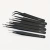 6pcs ESD Safe Stainless Steel Tweezers Set Anti-Static High Precision for DIY Electronics Repair & Model Building Ergonomic Grip with Protective Cover