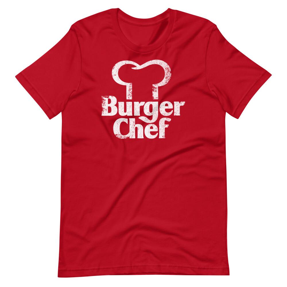 BURGER CHEF Vintage Style Restaurant Graphic Tee Shirt Short-Sleeve T-Shirt