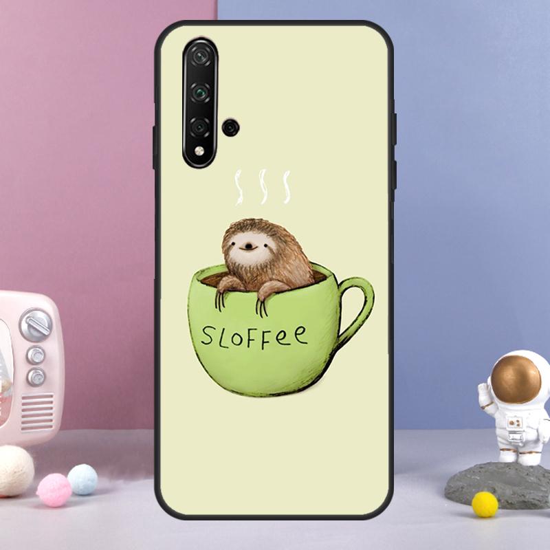 Faultier Tier Niedlich Für Huawei Nova 9 10 SE 3i 7i 8i 11i 12i Y60 Y61 Y70 Y72 Y73 Y90 Y91 P20 P30 P40 Lite Hülle