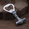 Fashion Vintage Viking Thor's Hammer Bottle Opener Punk Stainless Steel Nordic Rune Corkscrew Cool Gift Accessories
