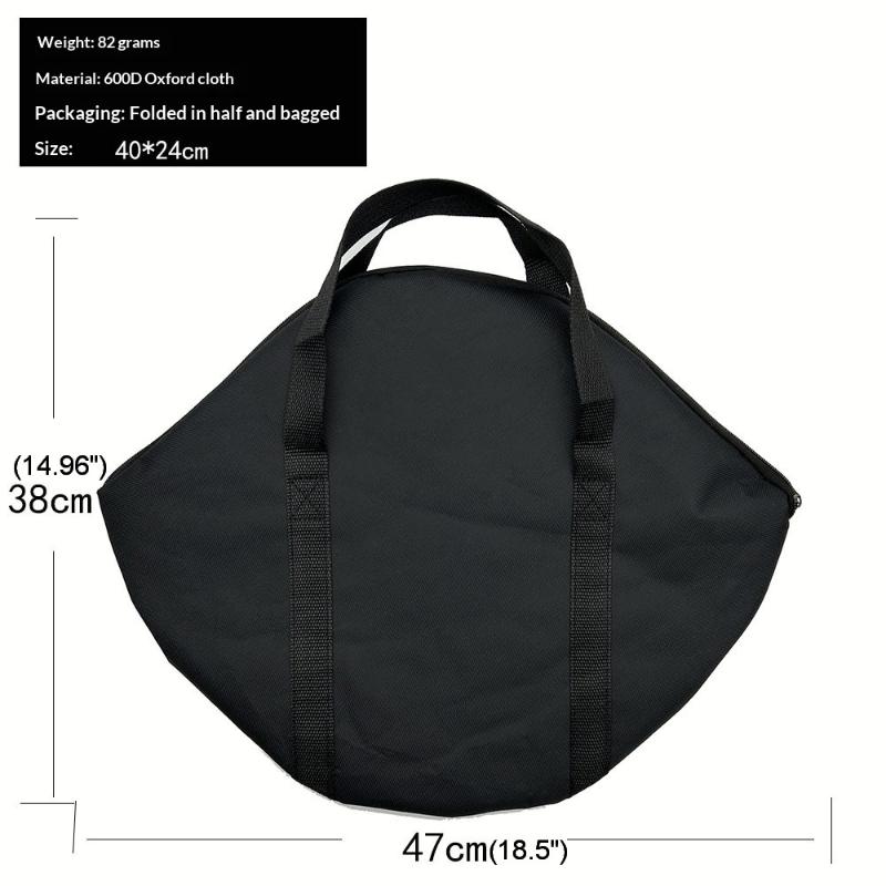 Portable 600D Oxford Baking Pan Storage Bag Waterproof Design With Handle For Outdoor Barbecue Convenience