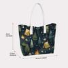 Cute Camping Pattern Tote Bag for Daily Outdoor Shopping Portable Casual Carryall Lightweight Sturdy Women Handbag