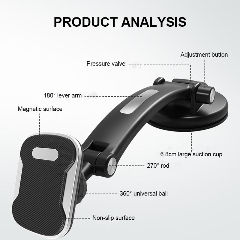 Car Phone Holder Mobile Phone Holder Stand In Car Magnetic GPS Mount Support For iPhone 12 Pro Xiaomi Samsung