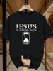Christian T-Shirt Vintage Suitable for Adult Religious Apparel Lightweight Breathable Fabric Short Sleeve Round Neck Casual Church Wear Retro Suitable