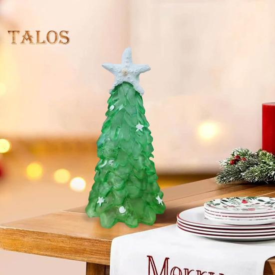 12/15/20 cm Seaglass juletredekorasjon blågrønt havglass sjøstjerneskall Hav-tema juletrefigur ferieharpiks tre skrivebordspynt