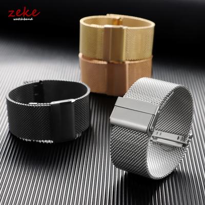 Pasek Milanese z szybkozłączką 10mm 12mm 14mm 16mm 17mm 18mm 19mm 20mm 21mm 22mm 24mm Uniwersalny Bransoleta ze stali nierdzewnej z siatki 0.6