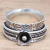 Silver Spinner Ring For Women Four Spinner Ring Fidget Silver Jewelry Ring"6"