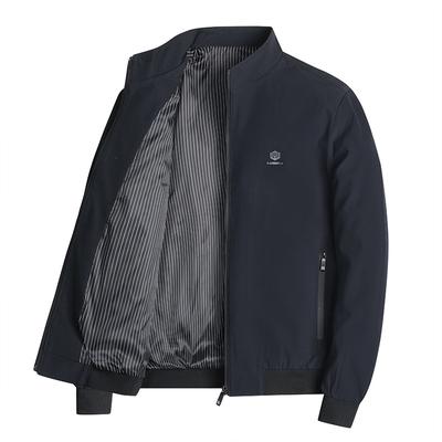 New Autumn Jacket, Business Style Men's Jacket, Spring and Autumn Trendy Simple Stand Collar Jacket