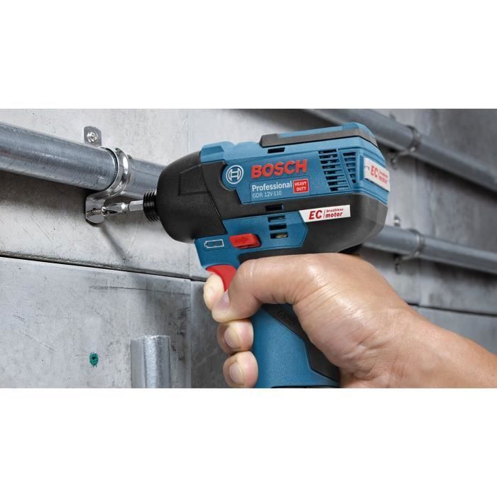 Visseuse à chocs - Bosch - GDR 12V-110 - 2 batteries 3,0Ah - Sans fil - L-BOXX