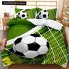 Fotbalový povlak na přikrývku Fotbalová dětská ložní souprava 3D povlak na přikrývku Kluci Dospívající Sportovní nadšenci Dvojitý Queen King Polyesterový povlak na přikrývku