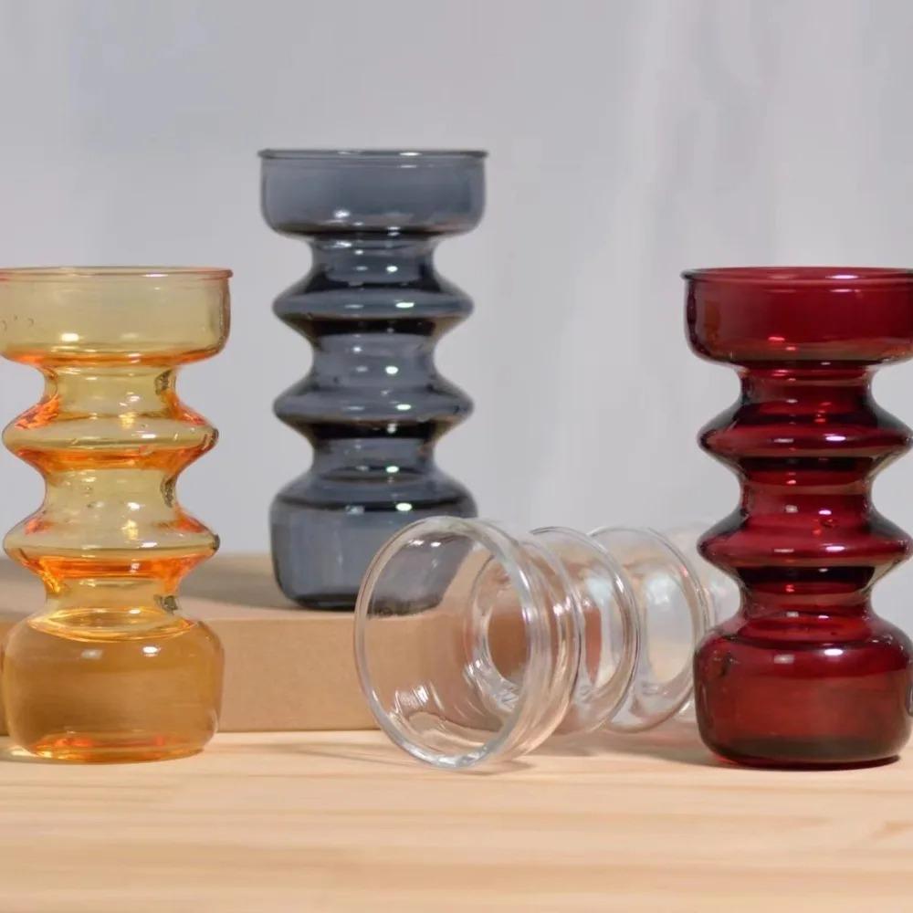 Colorful Vases Glass Ornaments Desktop Decorations Dried Flower Bouquets Living Rooms Flower Arrangements Vintage Vases