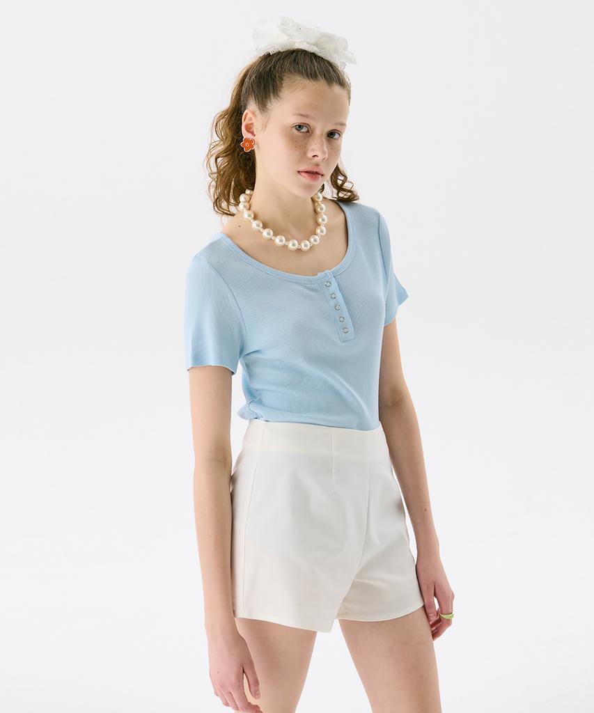 Jun Jun Space Pattern Shorts_White
