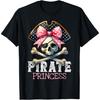 Funny Pirate Princess Coquette Bow Halloween Costume Girls T-Shirt(1)