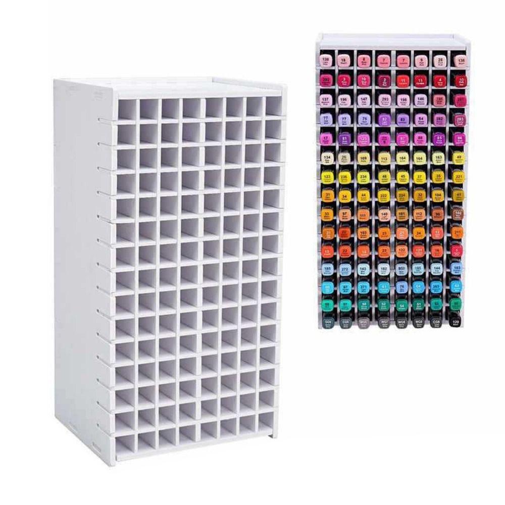 PVC Art Marker Rack 72/120/180/240 Grids Mark Pen Storage Box New Pen Container Art Tools