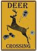Hirschkreuzung Blechschild Kugellöcher Retro Blechschild Schild für Straße Garage Familienkaffee Bar People Cave Bauernhof Wand Badezimmer Dekoration