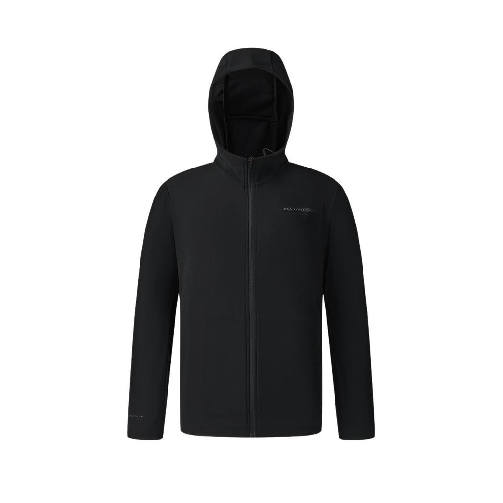 Fila Fitness Athletics Casual Fashion Simple Versatile UV Resistant Hooded Jacket Men Jacket Deep-Black A11M521503F-BK