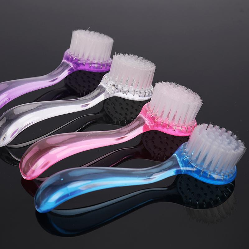 Plastic Handle Nail Brush Professional Manicure Tool Clean Dust Nail Art Tool