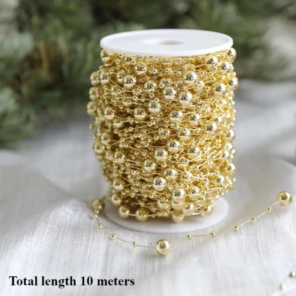 

Рождественские искусственные пластиковые бусины для украшения праздничной вечеринки свадьбы рождественской елки Хэллоуина домашнего декора 10м/4м DIY украшения