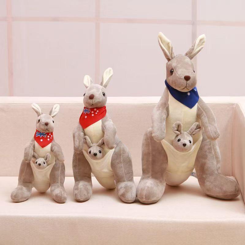 Süßes Känguru-Mutter und Baby Plüschtier Stofftier Puppe für Kinder