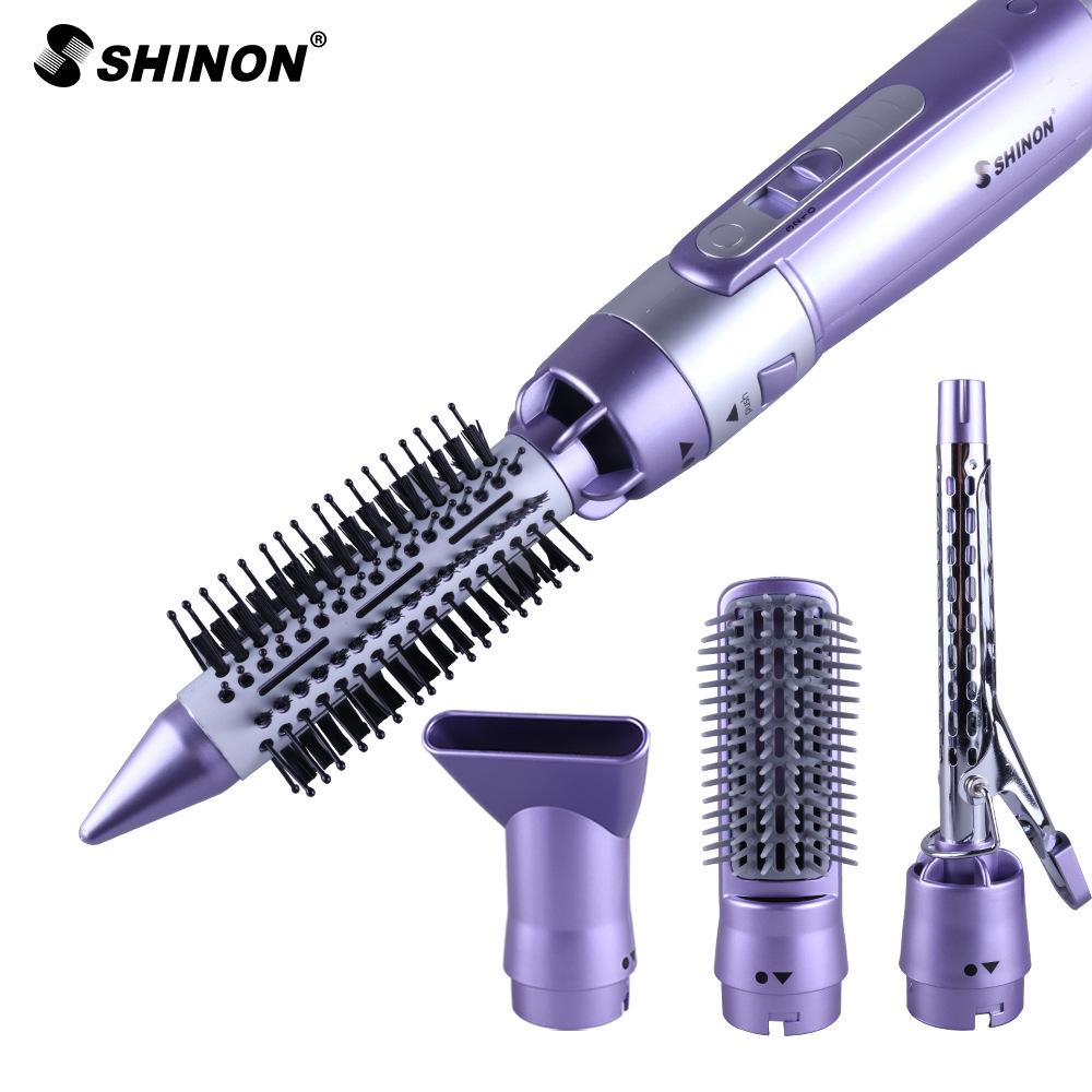 4-in-1 Multifunction Hot Air Brush: Curling Iron, Hair Dryer, Ceramic Straightener (Model 9822-6)