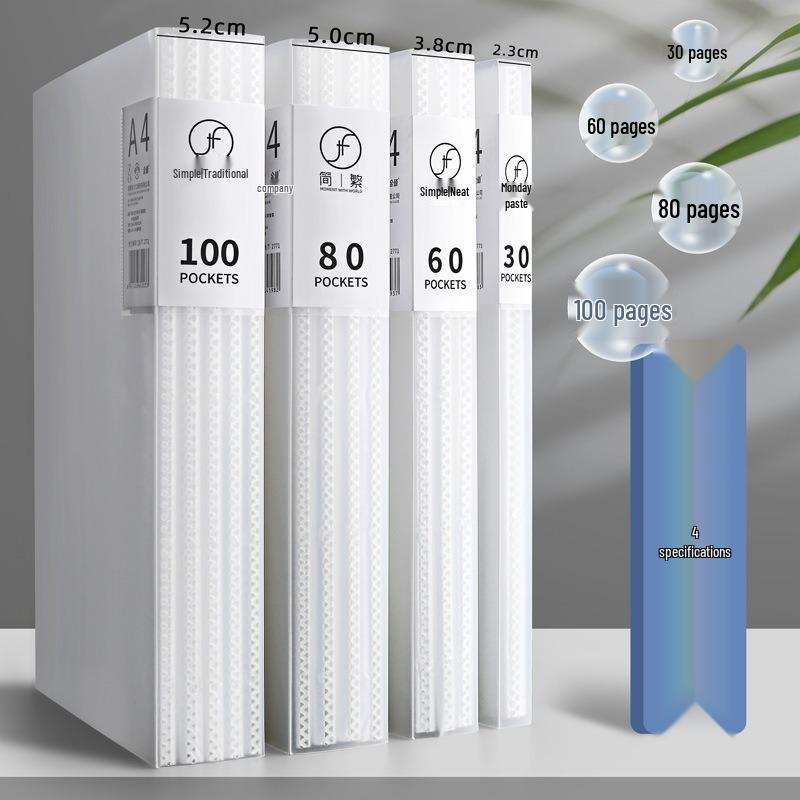 A4 Clear Multi-Layer Ring Binder for Certificates, Test Papers, Music Scores, and Prenatal Records