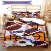 3pcs Ball Sports Bedding Set Duvet Cover Closure Includes 1 Duvet Cover & 2 Pillowcases, Soft and Comfortable for All Seasons.