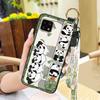Back Cover Panda Phone Case For Sharp Aquos Sense4 4G/Sense 5G Phone Holder Wrist Strap Durable Cute Fashion Design Ring
