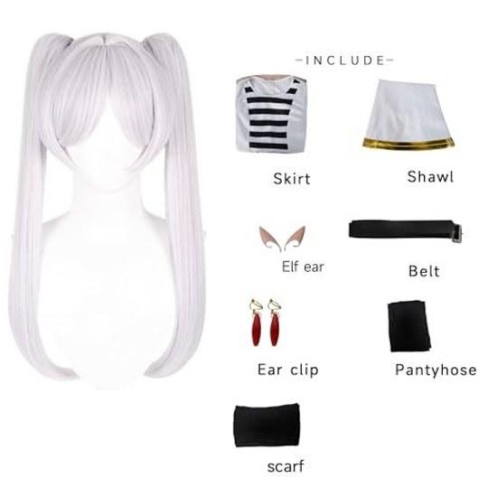 Agtop Freiren Cosplay Costume Wig Set Halloween Outfit Parallel Import