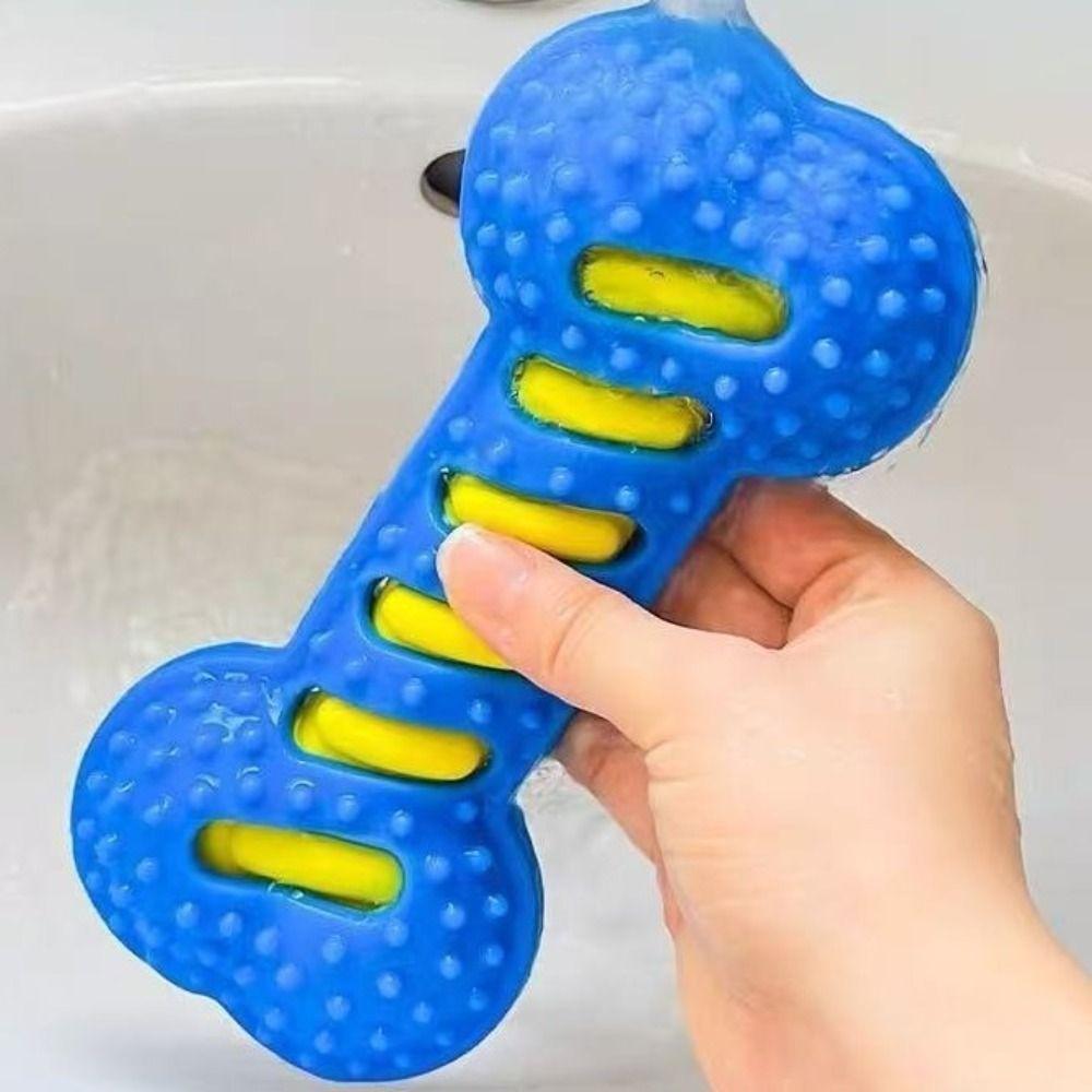 Bone Shape Dog Chew Toy Sounding Dog Toothbrush Toy Teeth Cleaning Toy  Teeth Cleaning