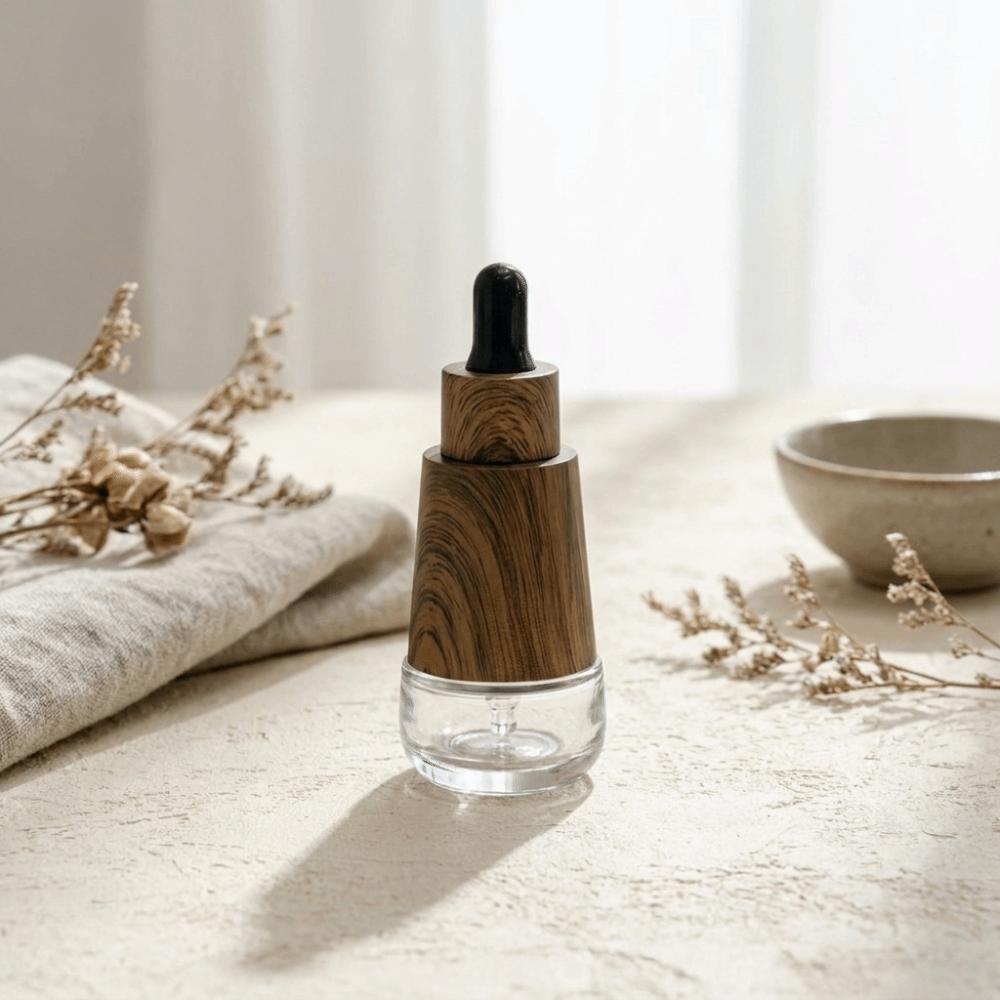 30ml Glas-Tropfflasche Umweltfreundlicher Kosmetikbehälter Flaschen für ätherische Öle Gesichtsserum