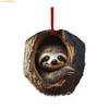 K1AE Festival Owl Styles Christmas Tree Hanging Ornament Craft of Sturdy 2D Acrylic Accessory for Home Decoration Use