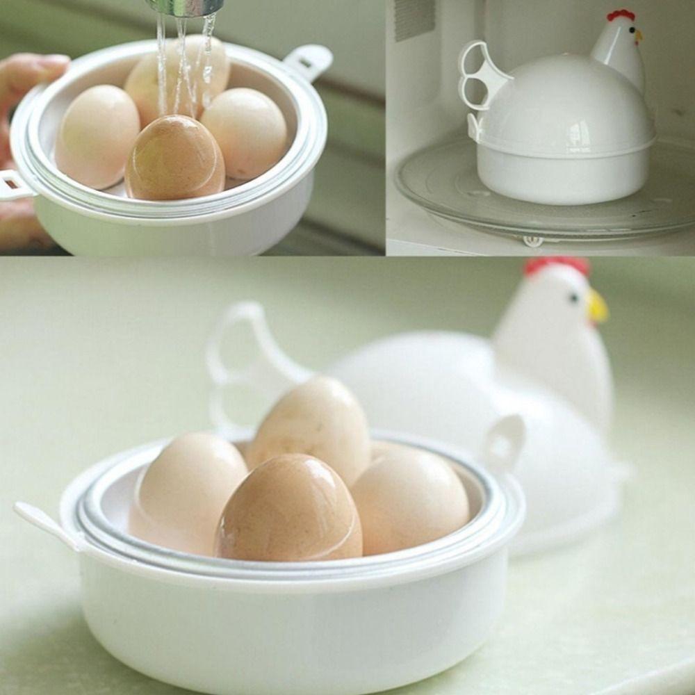 4 Eggs Egg Cooker Microwave Cooking Tool New Egg Boiler Steamer