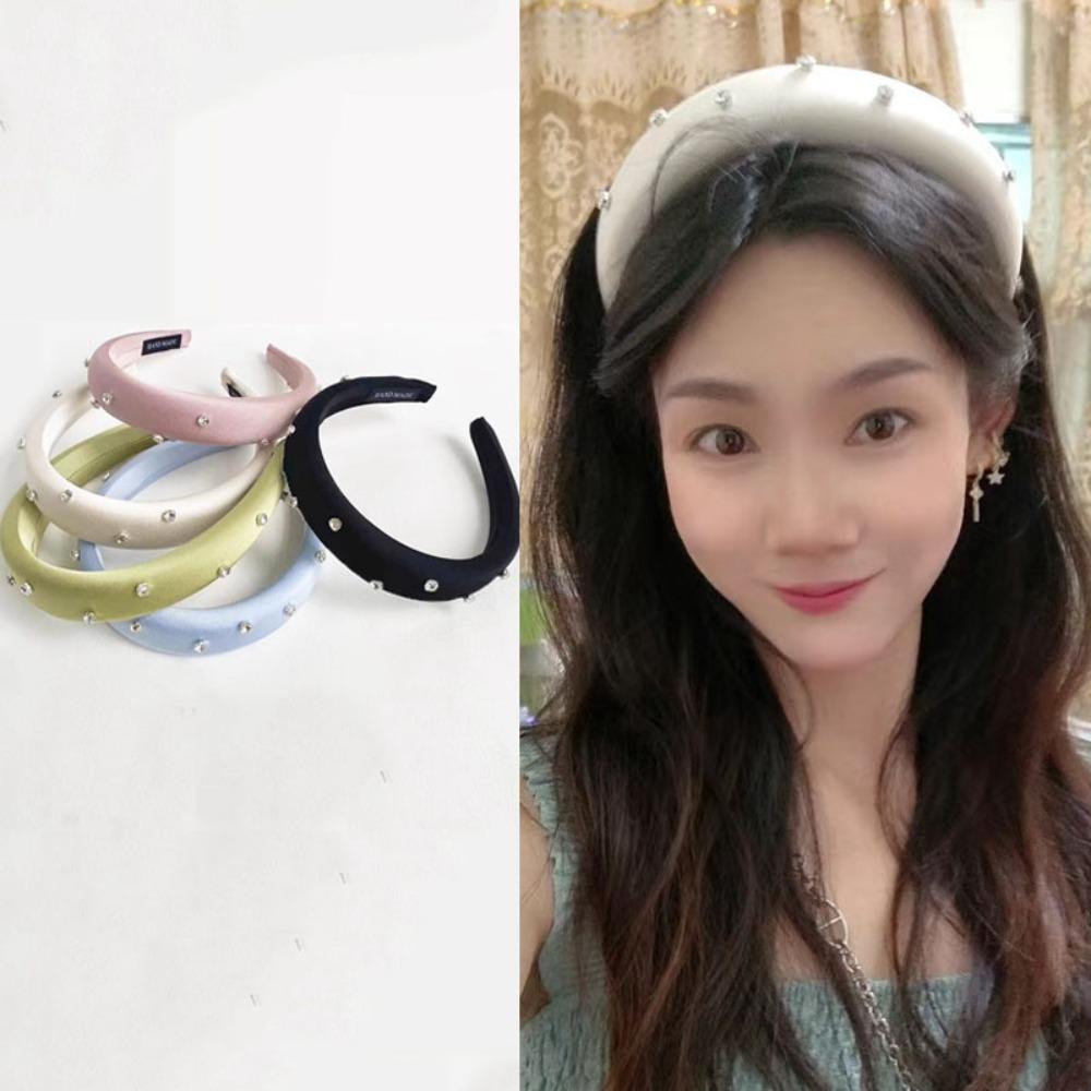 Sparkling Wash Face Headband Solid Color Korean Hairband  Women Girl Hair Accessory