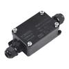 2Way Outdoor Waterproof IP65 Cable Connector PC Junction Box 240V Black Junction Box For Outdoor Lamps And Lanterns